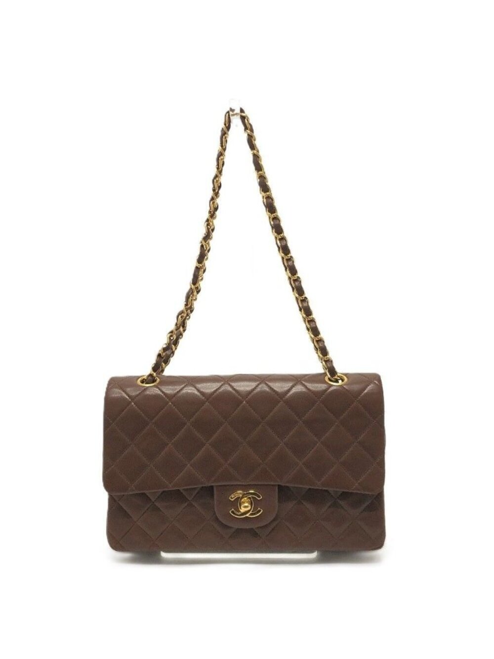 Chanel Shoulder Bag Quilted 25 Lambskin Brown